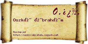 Oszkó Ábrahám névjegykártya